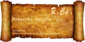 Rekeczki Csilla névjegykártya