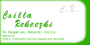 csilla rekeczki business card